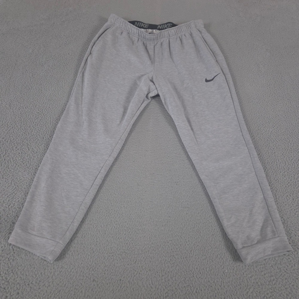 Nike‎ Sweatpants Mens XXL Gray Dri-FIT Fleece Tapered Training Pants Joggers Gym